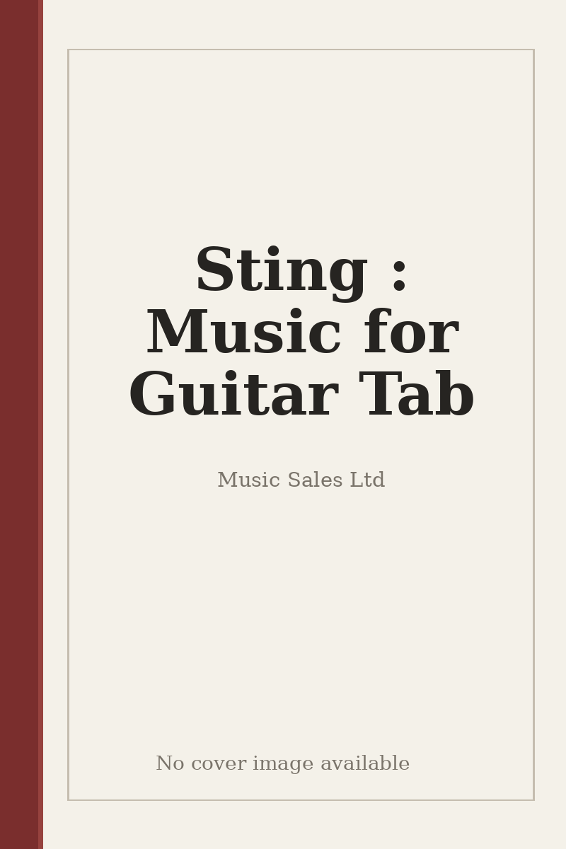 Sting : Music for Guitar Tab - no cover image available
