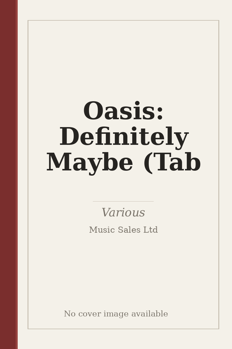 Oasis: Definitely Maybe (Tab - no cover image available