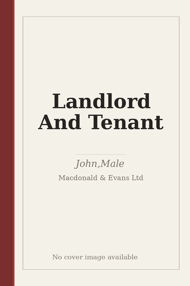 Landlord And Tenant - no cover image available