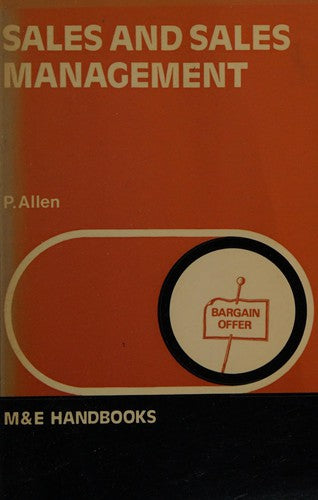 Sales and Sales Management (Handbook Series)