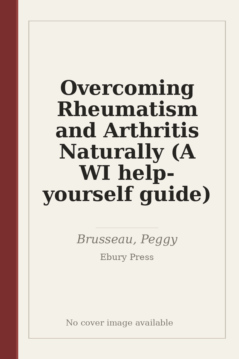 Overcoming Rheumatism and Arthritis Naturally (A WI help-yourself guide) - no cover image available