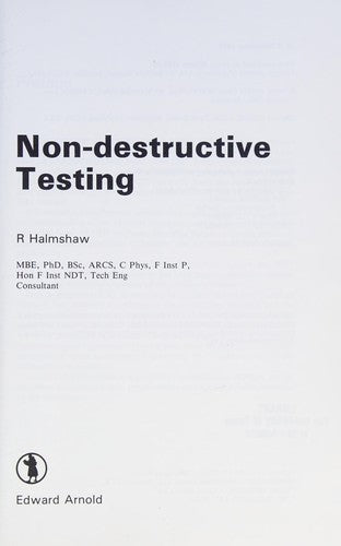 Nondestructive Testing (Metallurgy & Materials Science)