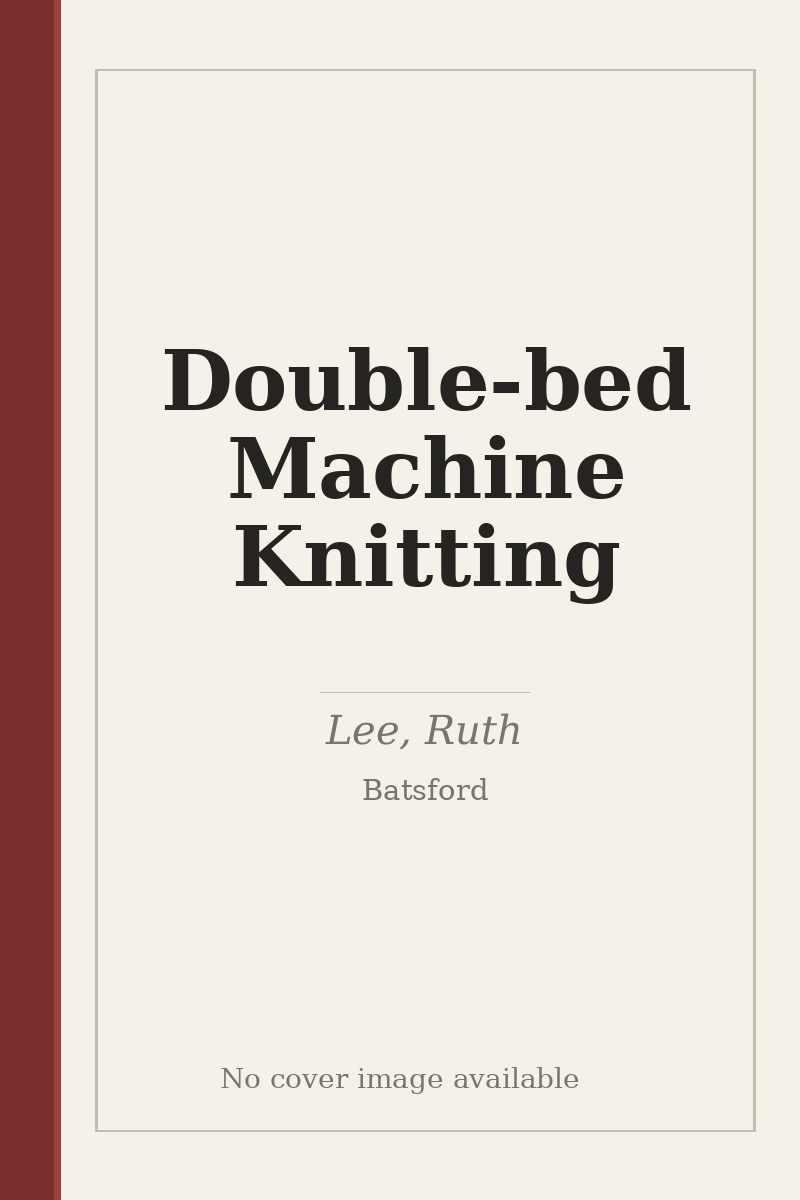 Double-bed Machine Knitting - no cover image available