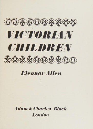 Victorian Children (Junior Reference Books)