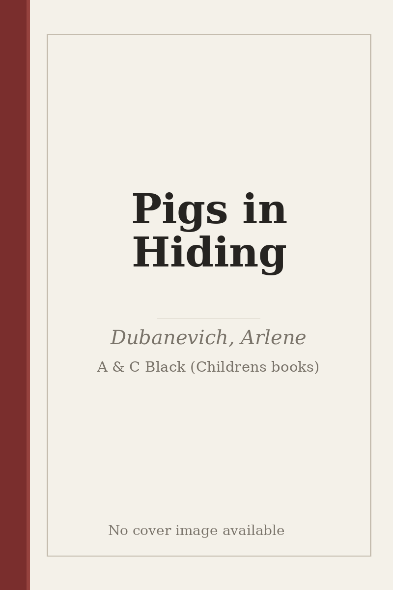 Pigs in Hiding - no cover image available