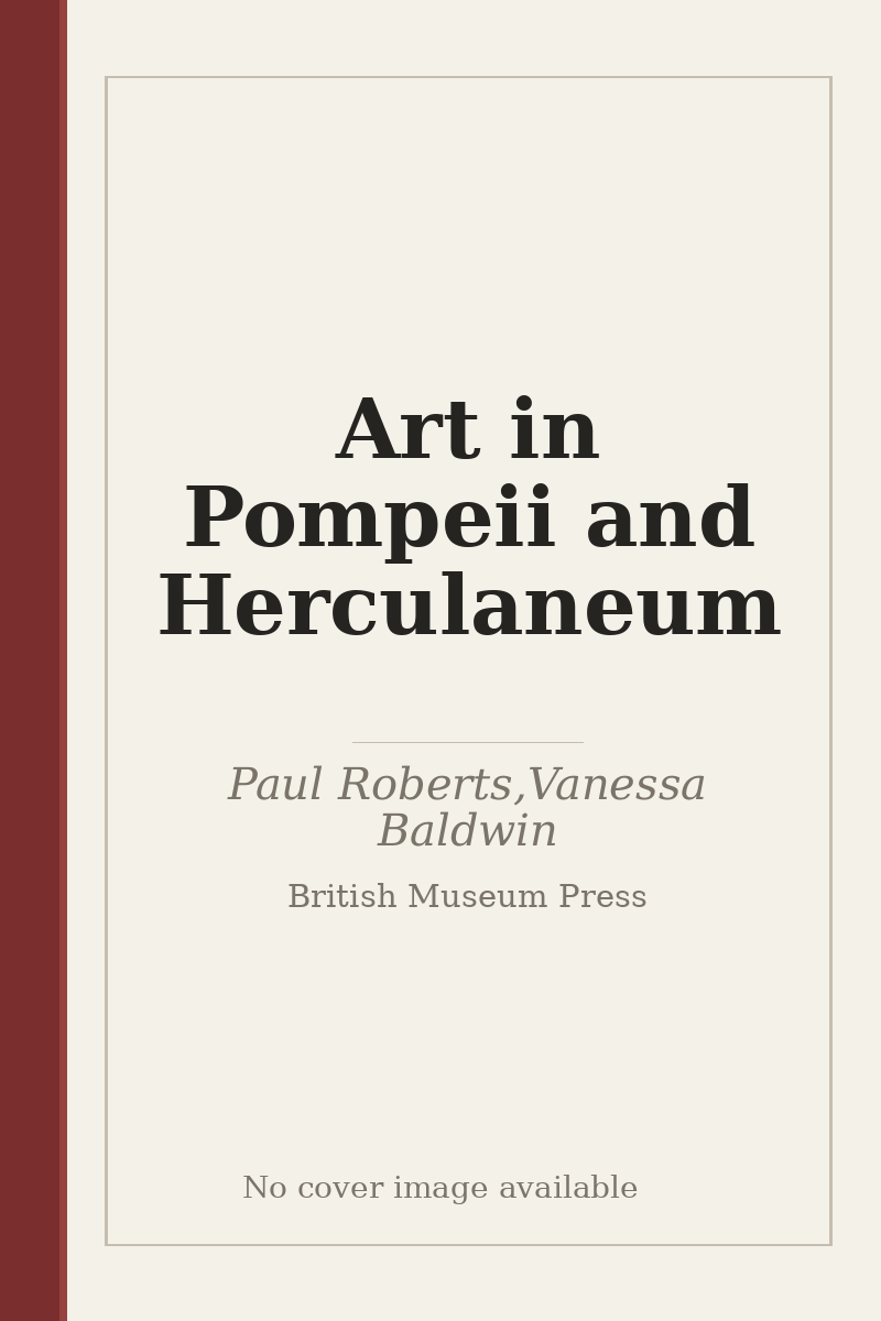 Art in Pompeii and Herculaneum - no cover image available