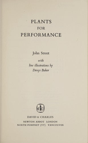 Plants for Performance