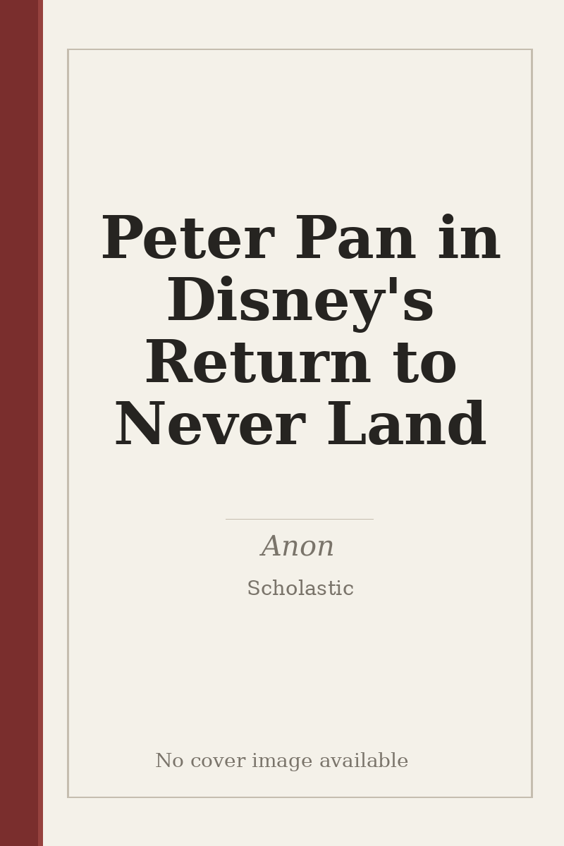Peter Pan in Disney's Return to Never Land - no cover image available