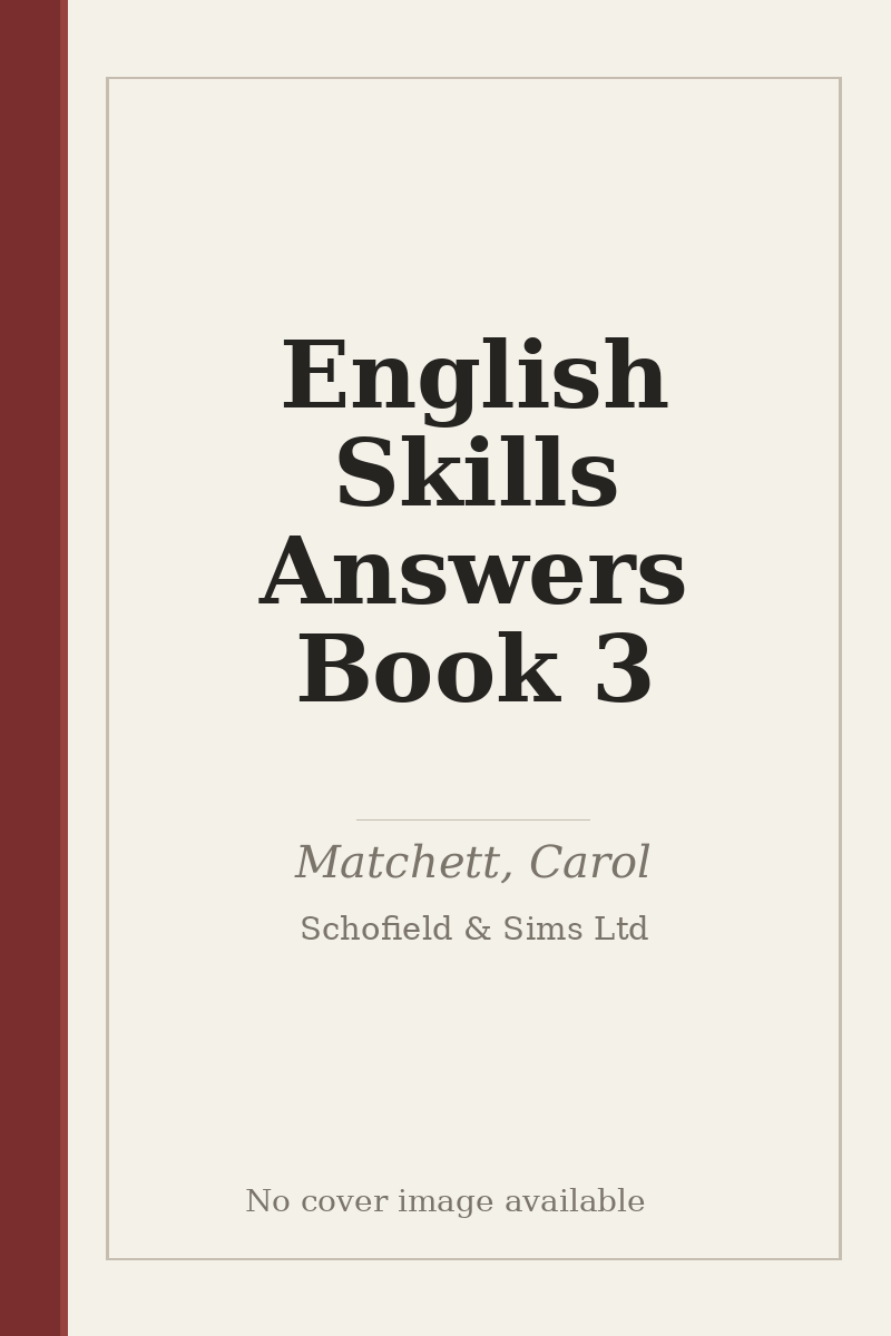 English Skills Answers Book 3 - no cover image available