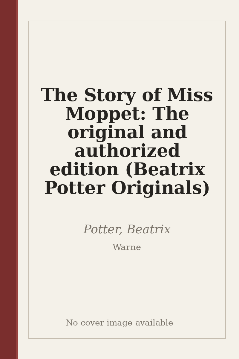 The Story of Miss Moppet: The original and authorized edition (Beatrix Potter Originals) - no cover image available