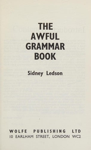 Awful Grammar Book