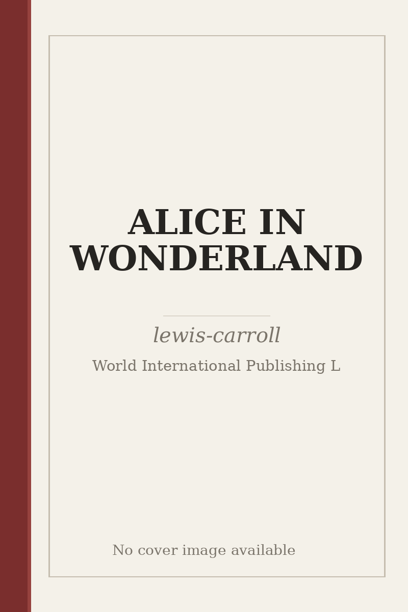 ALICE IN WONDERLAND - no cover image available