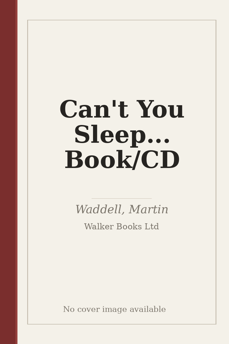 Can't You Sleep... Book/CD - no cover image available