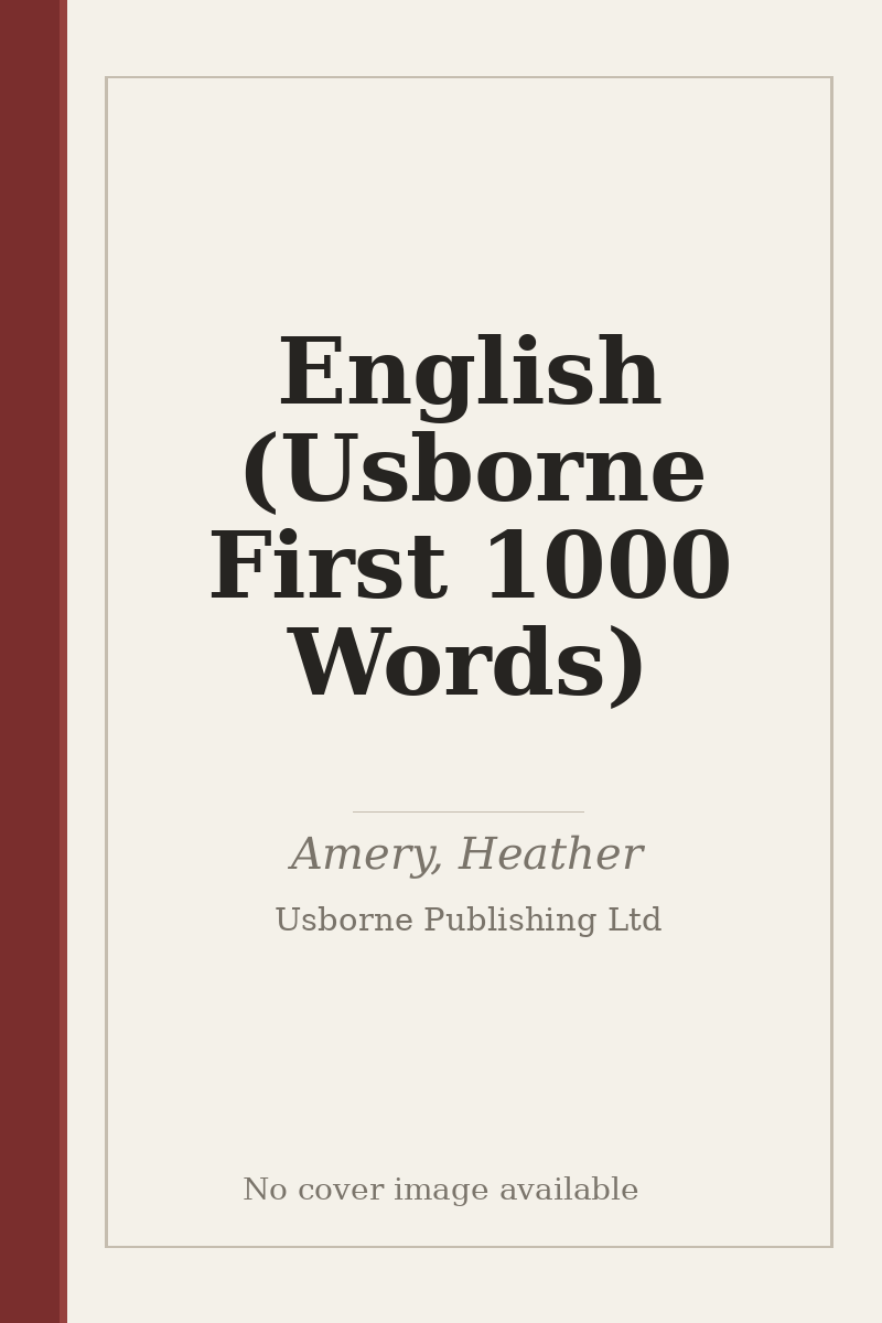 English (Usborne First 1000 Words) - no cover image available
