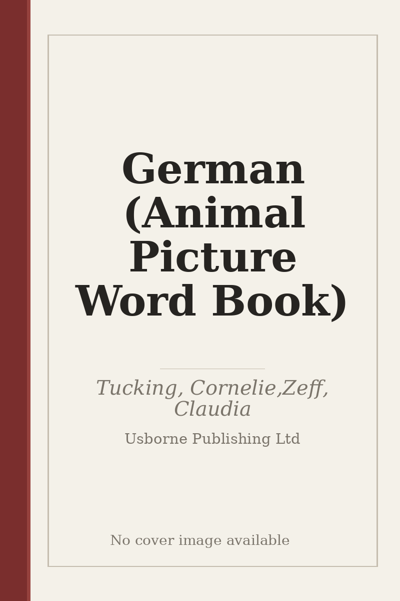 German (Animal Picture Word Book) - no cover image available