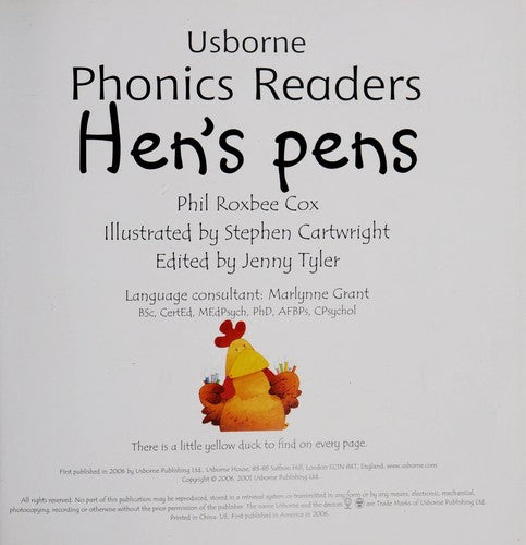 Hen's pens (Phonics Readers)