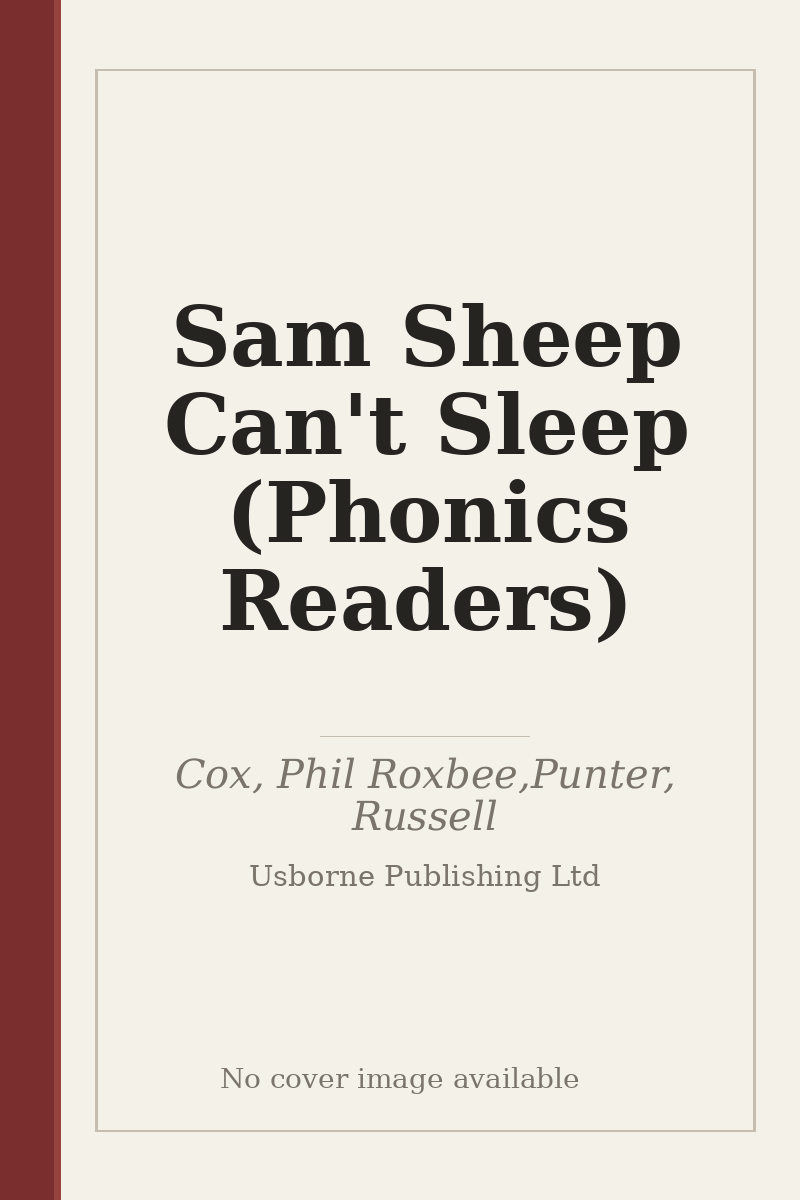 Sam Sheep Can't Sleep (Phonics Readers) - no cover image available