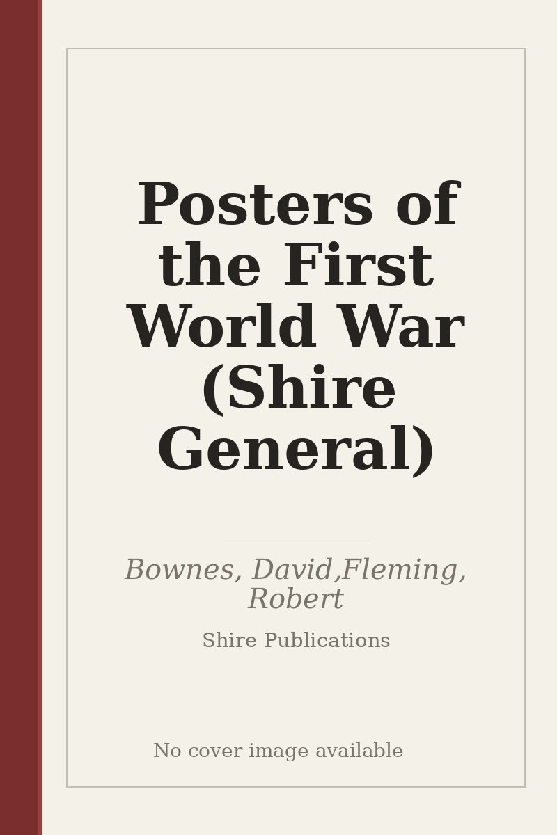 Posters of the First World War (Shire General) - no cover image available