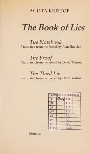 The Book of Lies: "Notebook", "Proof", "Third Lie"