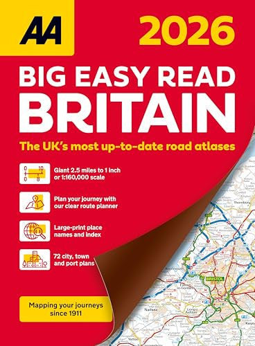 AA Big Easy Read Britain 2026 paperback (AA Road Atlas) (UK Road Atlases) (AA Road Atlas Britain)