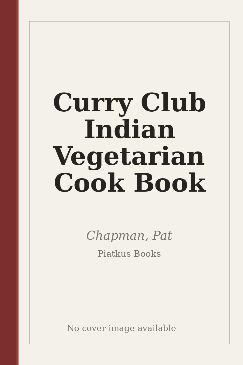 Curry Club Indian Vegetarian Cook Book - no cover image available