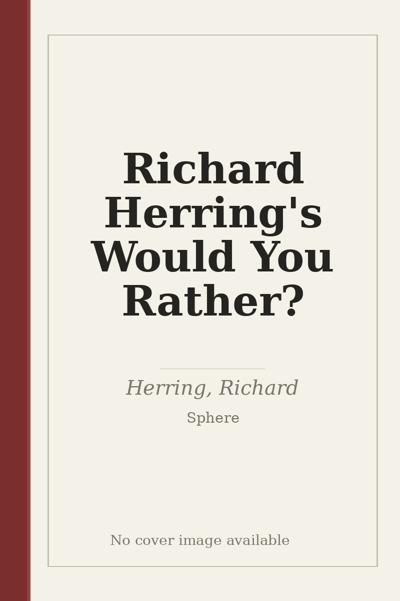 Richard Herring's Would You Rather? - no cover image available