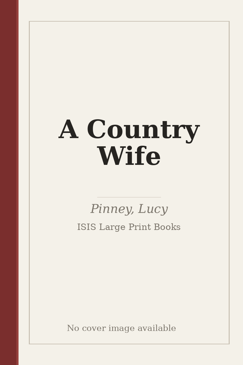 A Country Wife - no cover image available