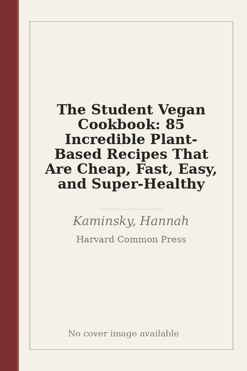 The Student Vegan Cookbook: 85 Incredible Plant-Based Recipes That Are Cheap, Fast, Easy, and Super-Healthy - no cover image available