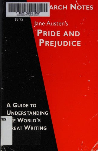Monarch Notes: Jane Austen's Pride and Prejudice