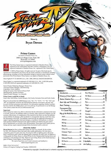 Street Fighter IV: Prima's Official Game Guide