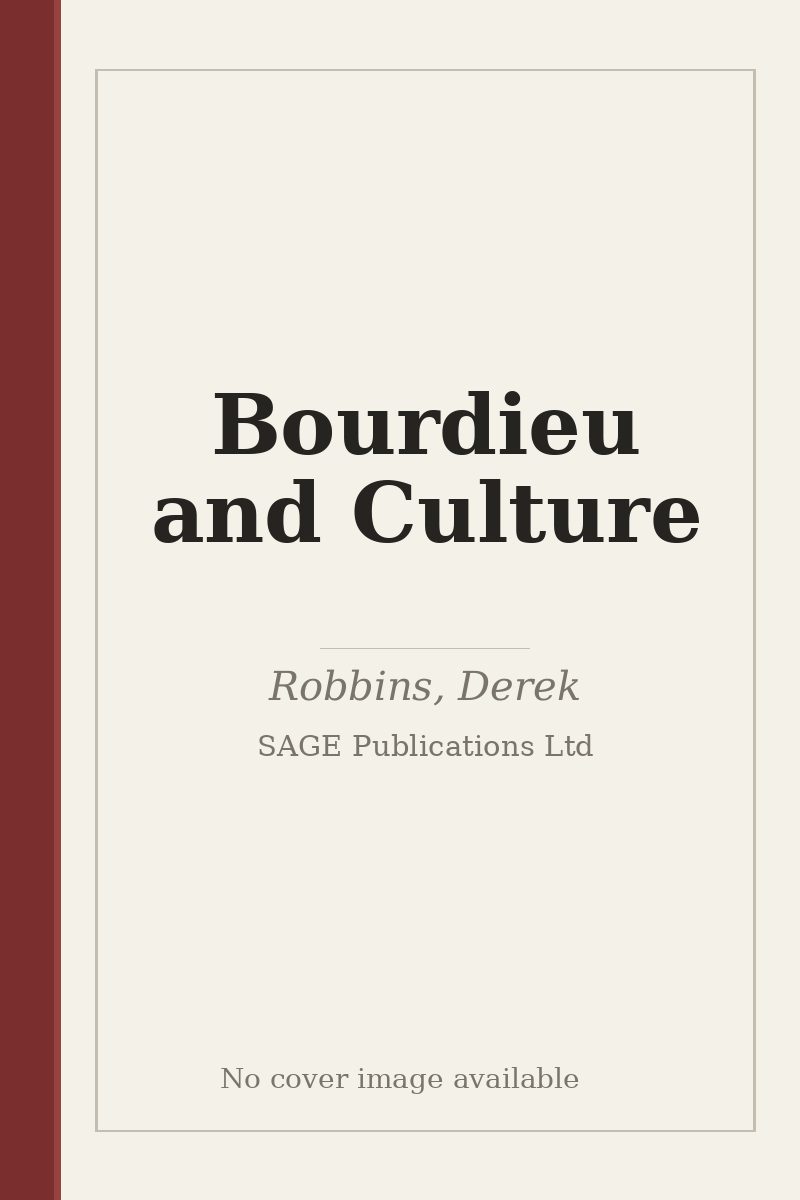Bourdieu and Culture - no cover image available