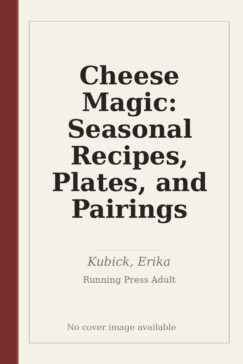 Cheese Magic: Seasonal Recipes, Plates, and Pairings - no cover image available
