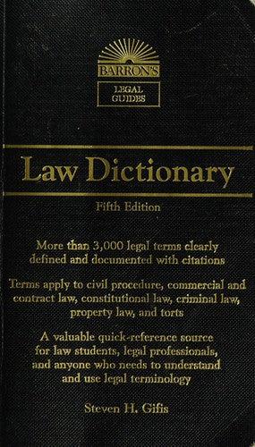 Law Dictionary (Barron's Legal Guides)