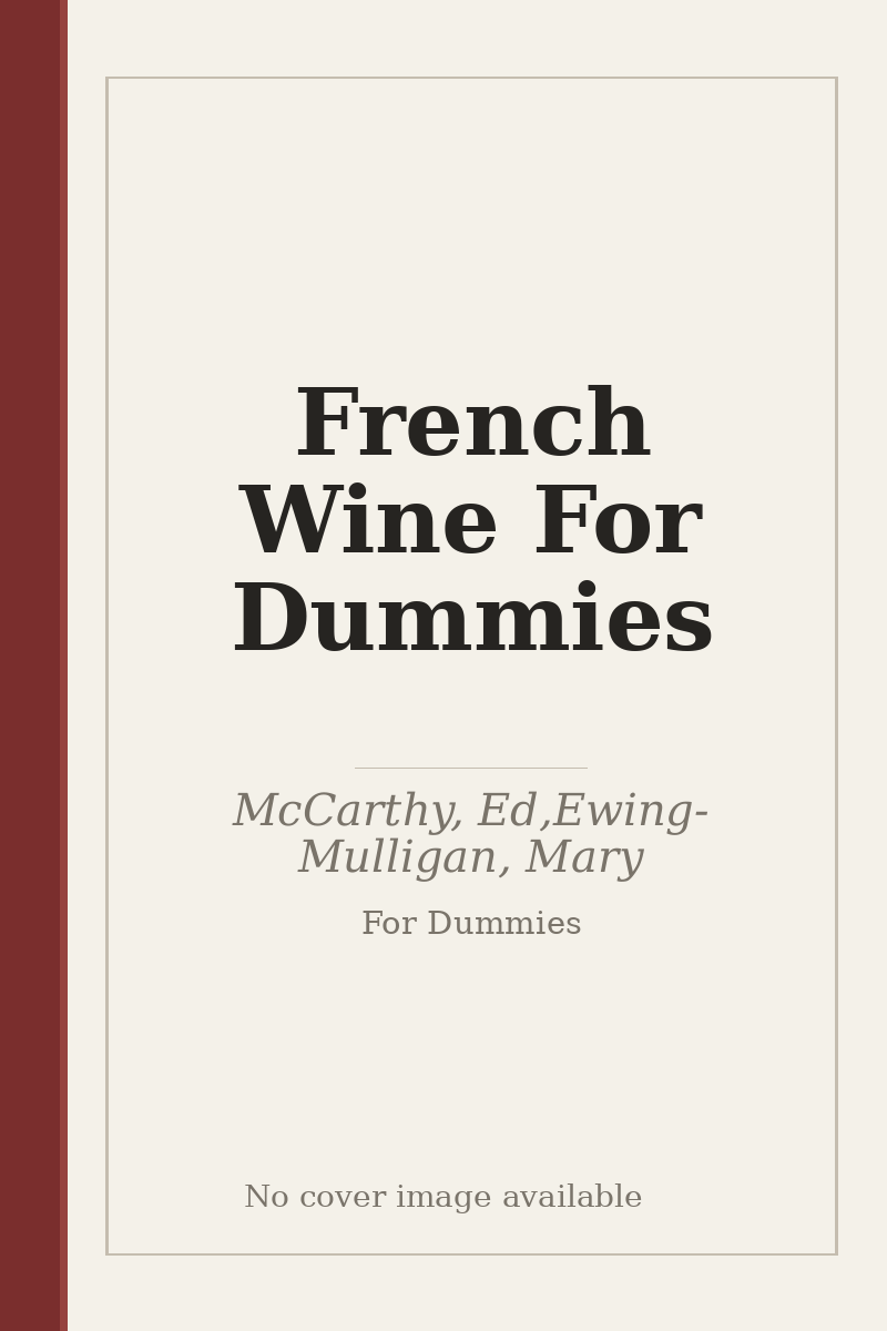 French Wine For Dummies - no cover image available