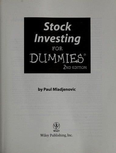 Stock Investing For Dummies®