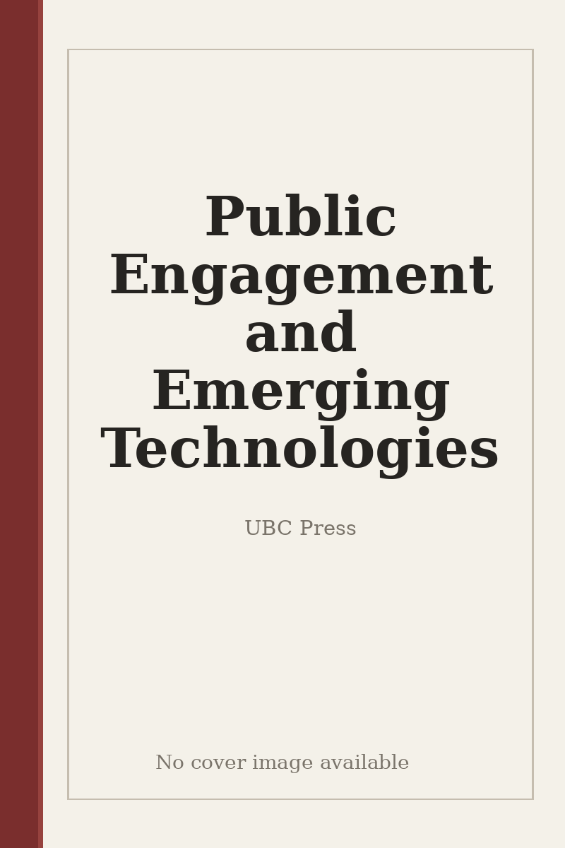 Public Engagement and Emerging Technologies - no cover image available