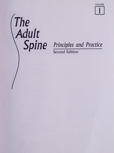 The Adult Spine: Principles and Practice