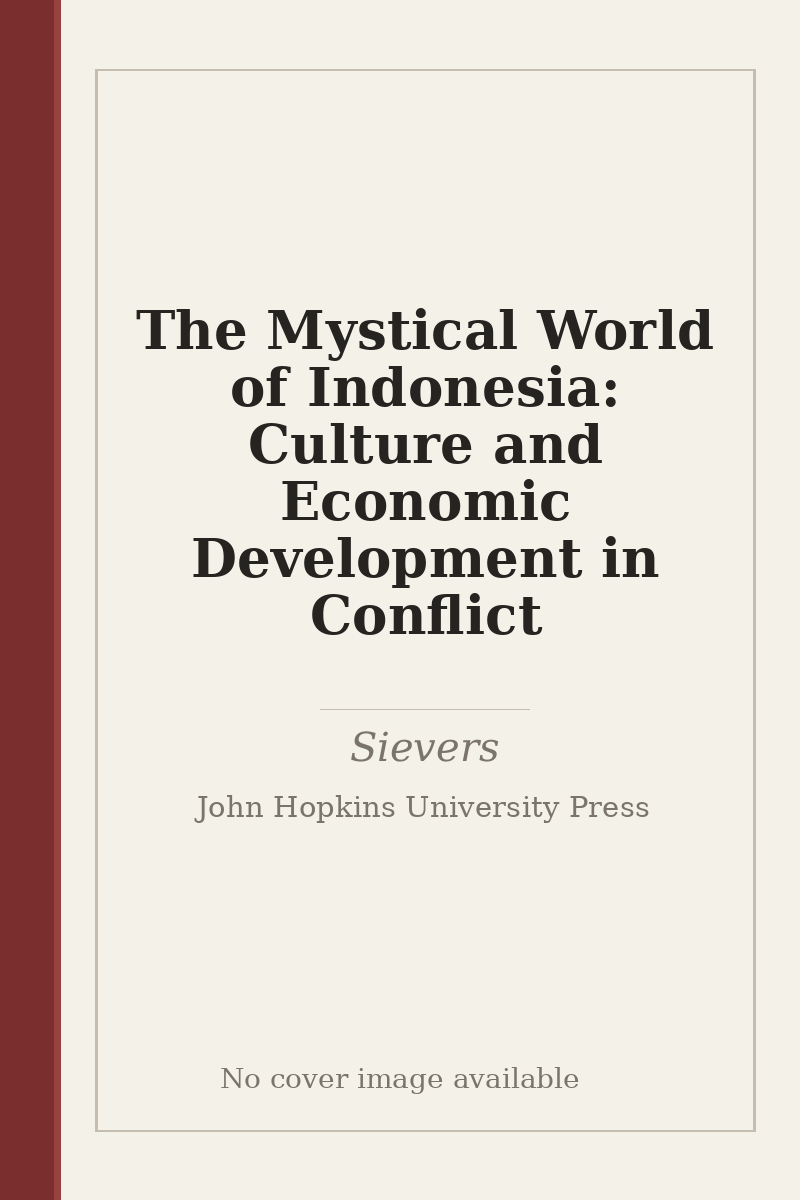 The Mystical World of Indonesia: Culture and Economic Development in Conflict - no cover image available