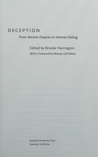Deception: From Ancient Empires to Internet Dating