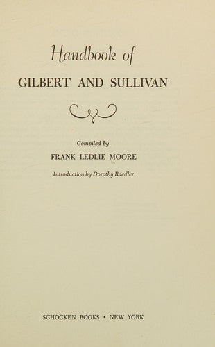 Handbook of Gilbert and Sullivan