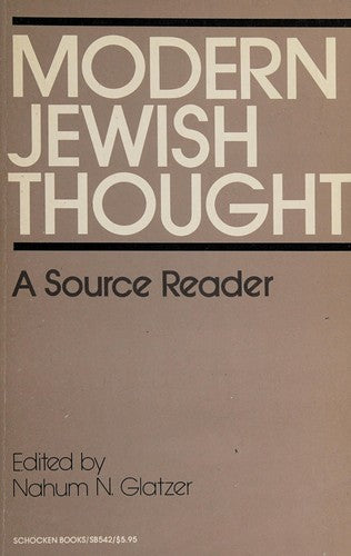 Modern Jewish Thought: A Source Reader
