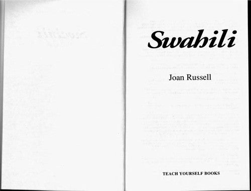 Swahili (Teach Yourself)