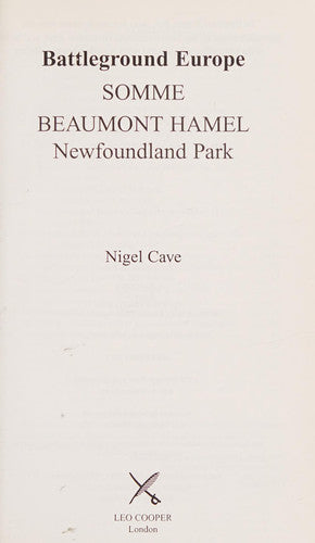 Beaumont Hammel: Somme - Battleground Europe Series
