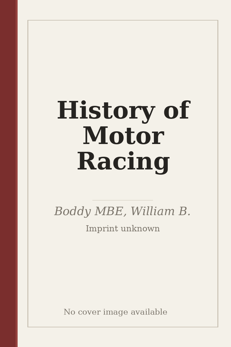 History of Motor Racing - no cover image available