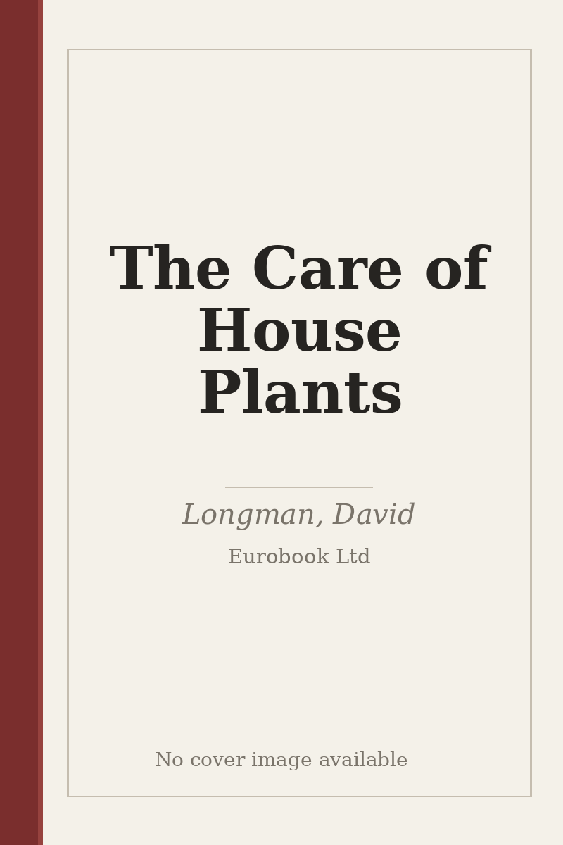 The Care of House Plants - no cover image available