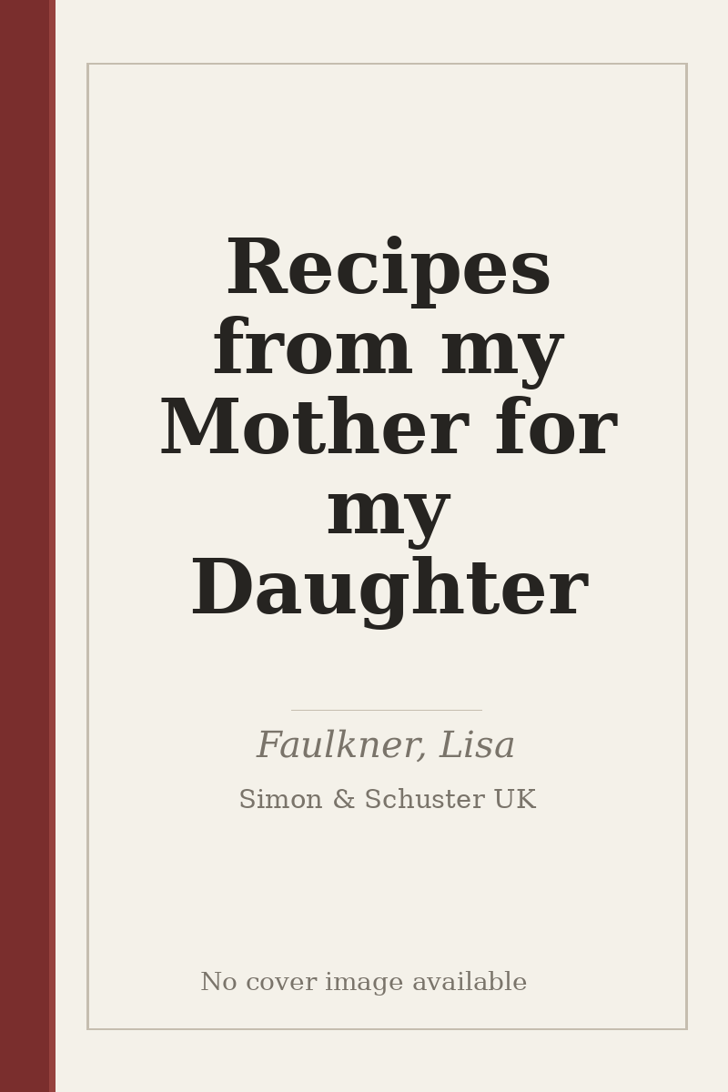 Recipes from my Mother for my Daughter - no cover image available