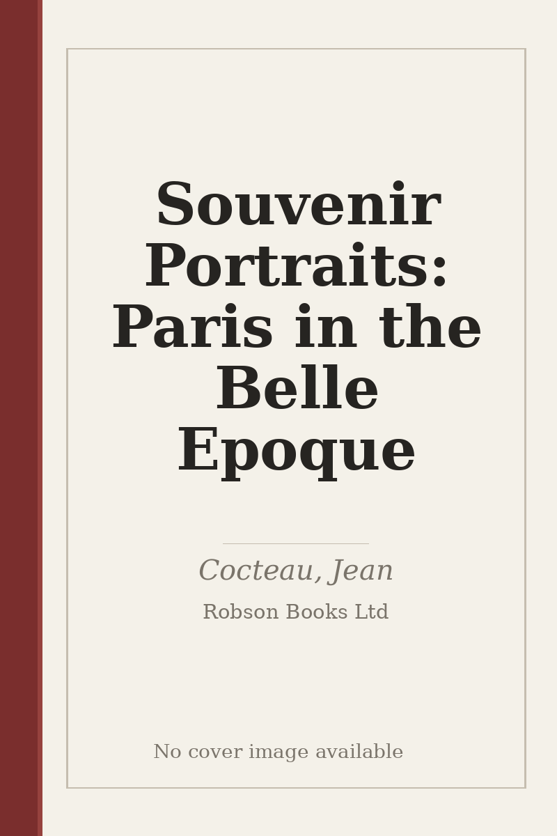 Souvenir Portraits: Paris in the Belle Epoque - no cover image available