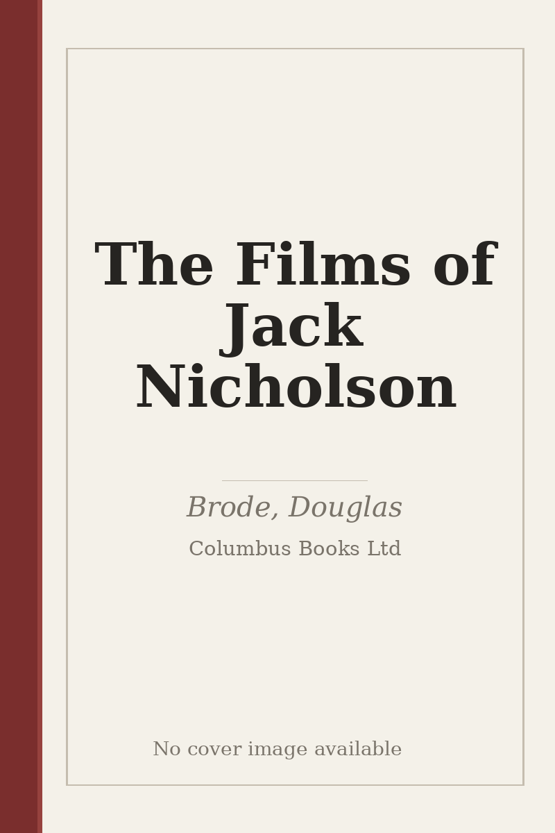 The Films of Jack Nicholson - no cover image available