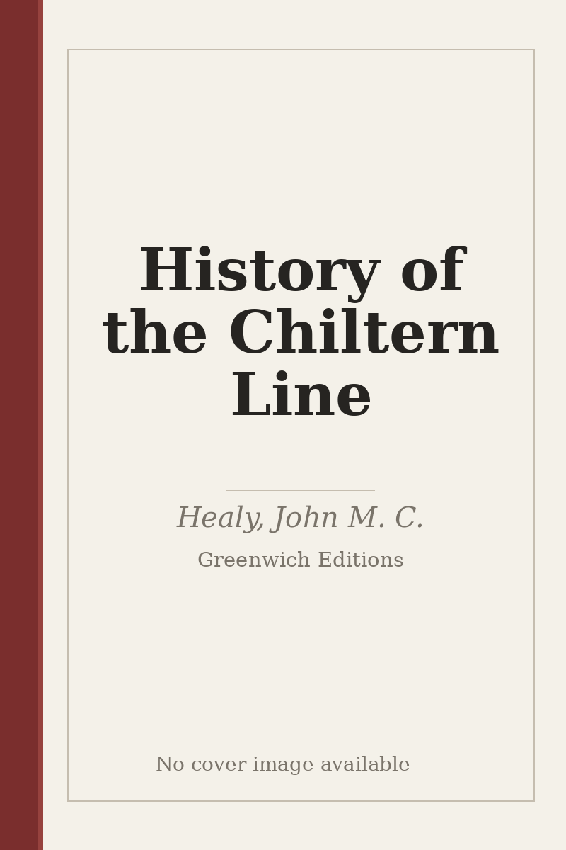 History of the Chiltern Line - no cover image available