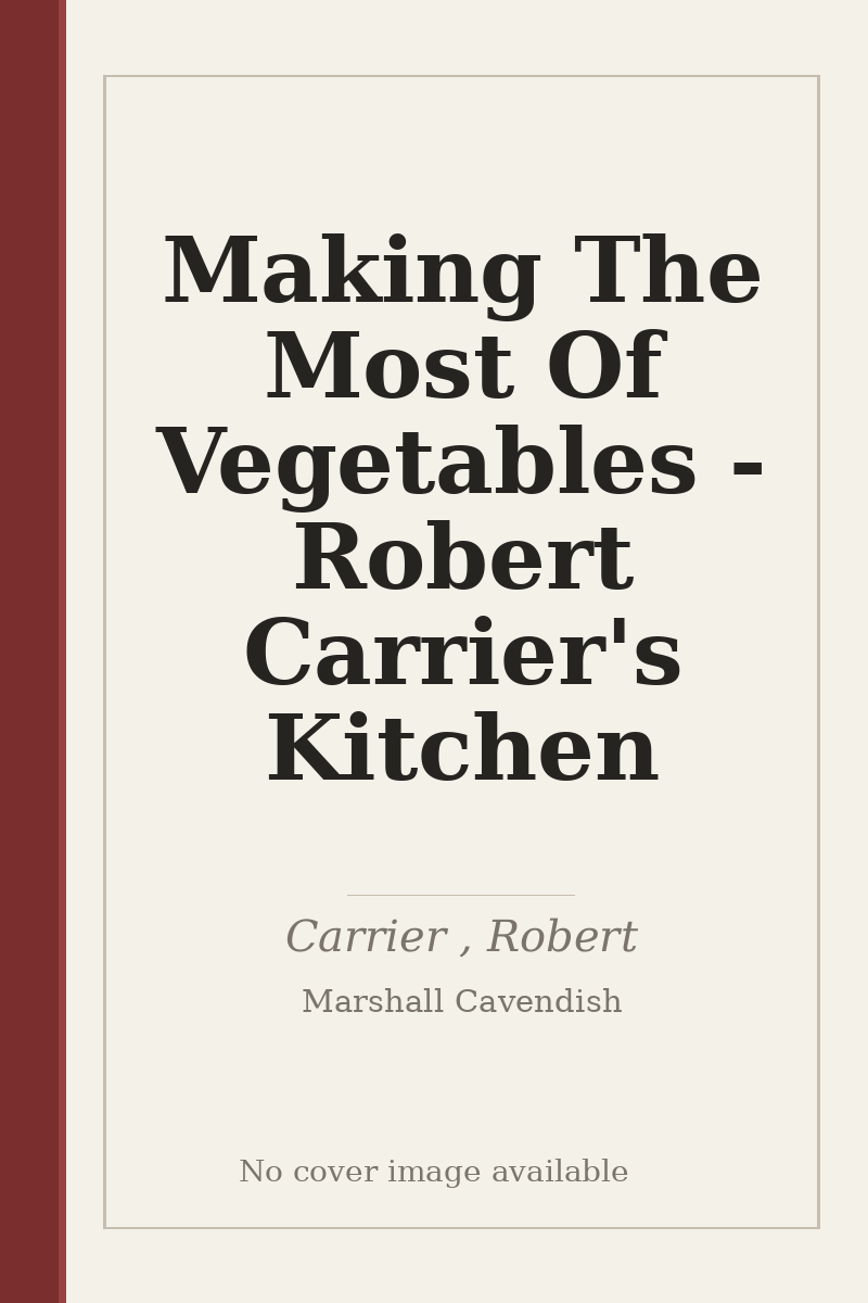 Making The Most Of Vegetables - Robert Carrier's Kitchen - no cover image available